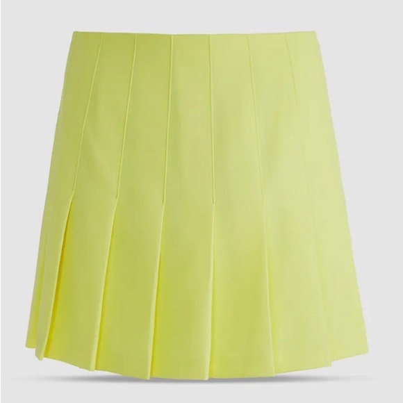 Alice + Olivia Women's Yellow Carter Pleated Mini Skirt - Picture 2 of 3